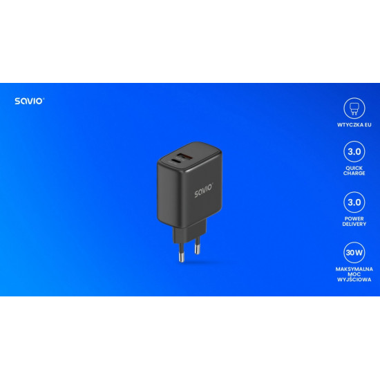 Wall charger 30W Quick Charge, Power Delivery 3.0, LA-06/B