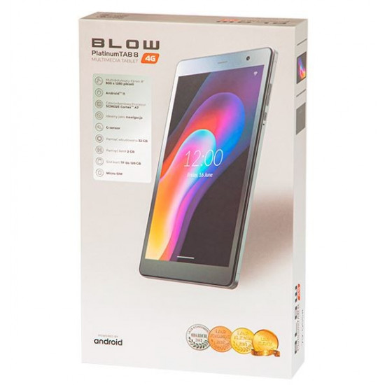 BLOW PlatinumTAB8 4G + case Kids Pink