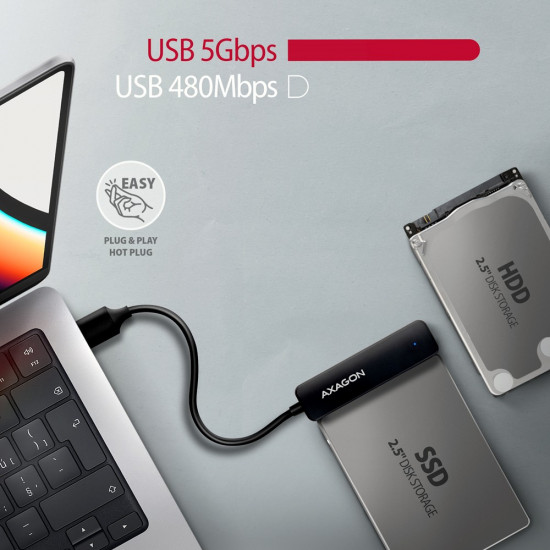 ADSA-FP2A adapter USB-A 5Gbps HDD/SSD SATA6G 2.