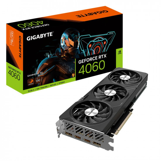 Graphics Card|GIGABYTE|NVIDIA GeForce RTX 4060|8 GB|GDDR6|128 bit|PCIE 4.0 16x|Dual Slot Fansink|2xHDMI|2xDisplayPort|GV-N4060GAMINGOC-8GD