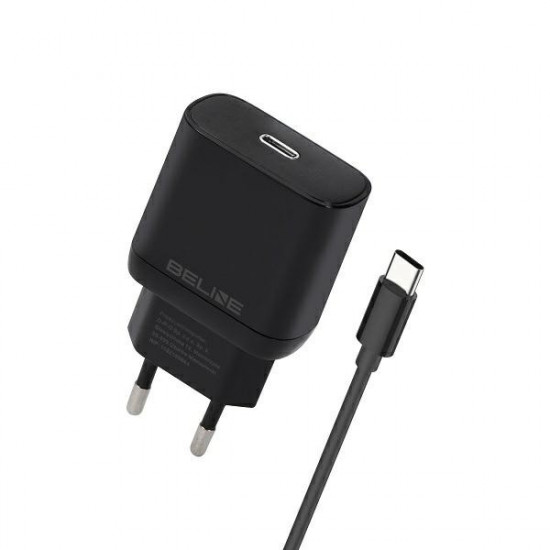 Charger 25W USB-C + USB-C cable, black