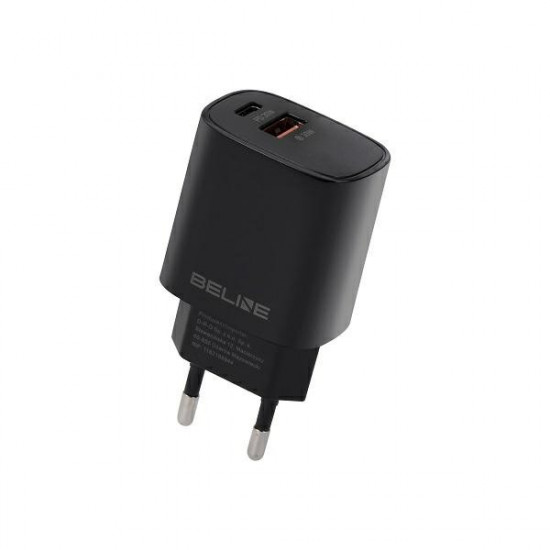 Charger 30W USB-C + USB-A, black