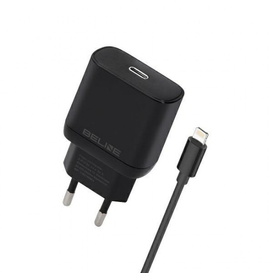 Charger 30W USB-C + lightning, black cable