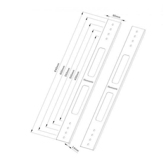 AWL-250BL16 800X450-600 VESA extension kit