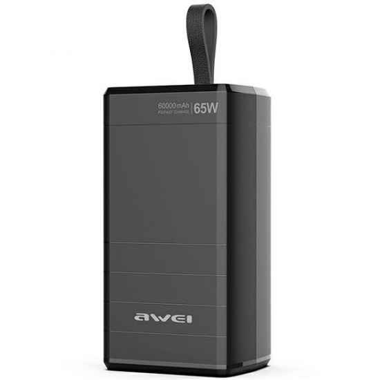 Powerbank 60000aAh 65W P171K 2xPD + USB-A LCD