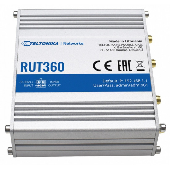 Router LTE RUT360 (Cat 6), 3G, WiFi, Ethernet