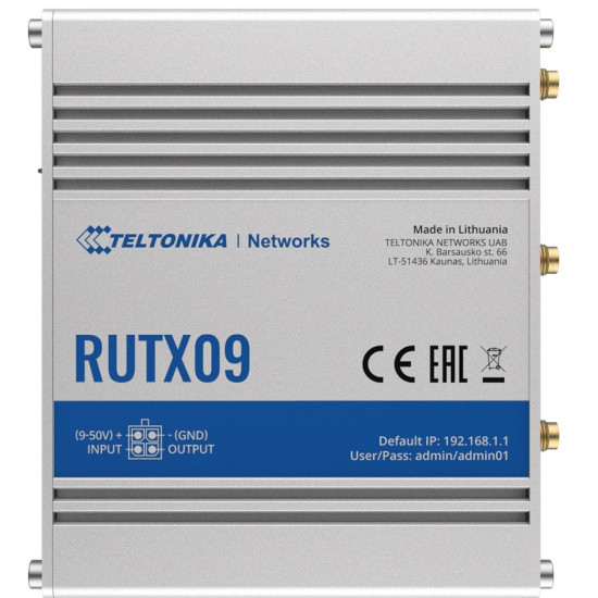 Router LTE RUTX09 (Cat 6), 4xGbE, GNSS