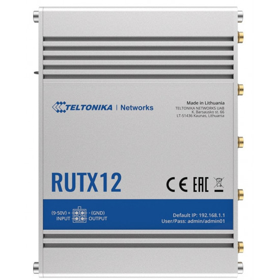 TELTONIKA IOT ROUTER RUTX12 2XLTE+ETH+WIFI