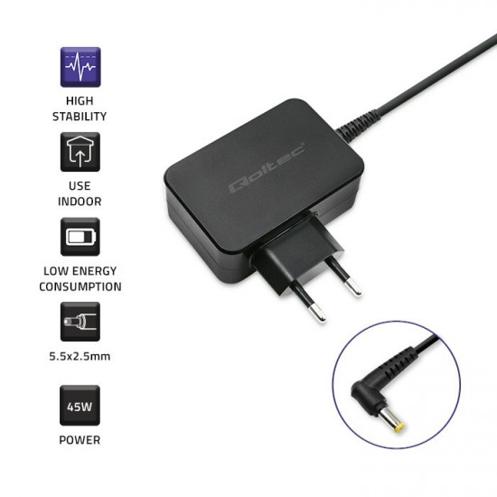 Power adapter forToshiba 45W, 19V, 2.37A, 5.5x2.