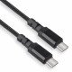 Cable 2x USB-C 100W 1m PD black Maclean MCE491