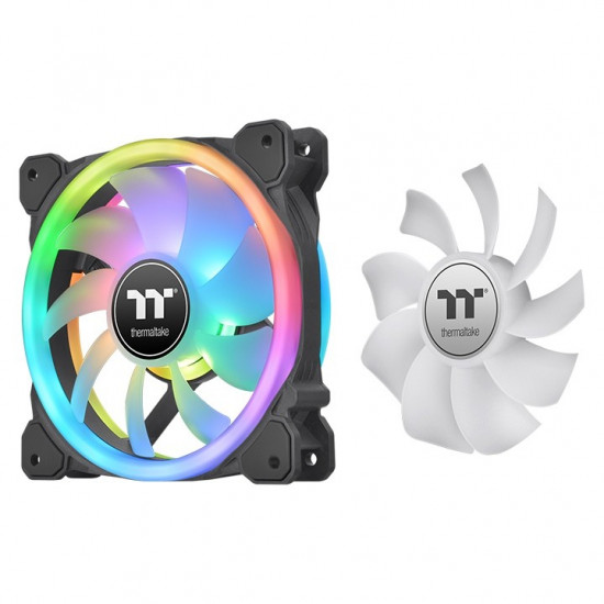 SwaFan 14 RGB fan + controller + replacement blades (reverse), black