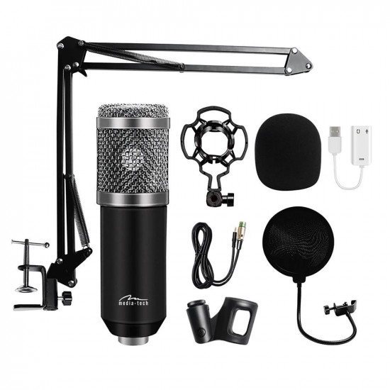 Studio and streaming microphone MT397S silver