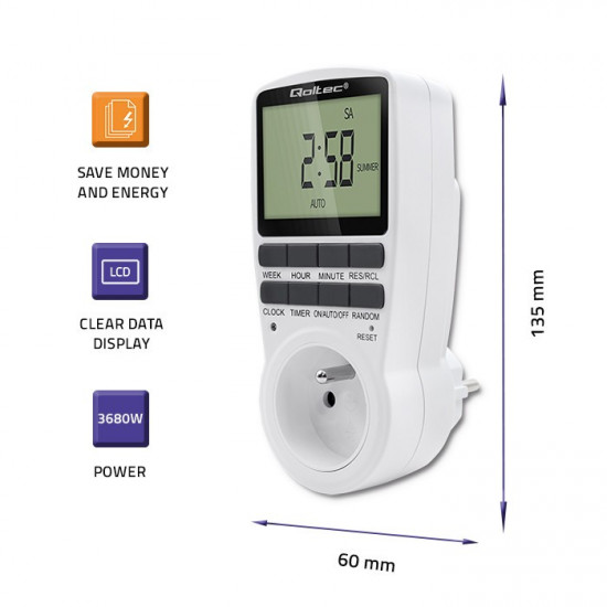 Electronic timer PC0628 with LCD