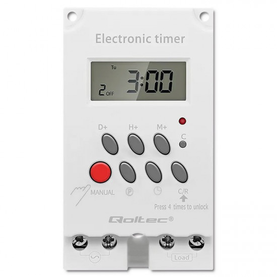 Electronic timer PC0629, DIN rail