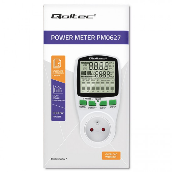 Power meter PM0627 3680W with history