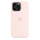 Silicone case with MagSafe for iPhone 15 Pro Max - light pink