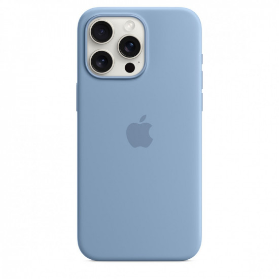 Silicone case with MagSafe for iPhone 15 Pro Max - winter blue