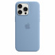 Silicone case with MagSafe for iPhone 15 Pro Max - winter blue