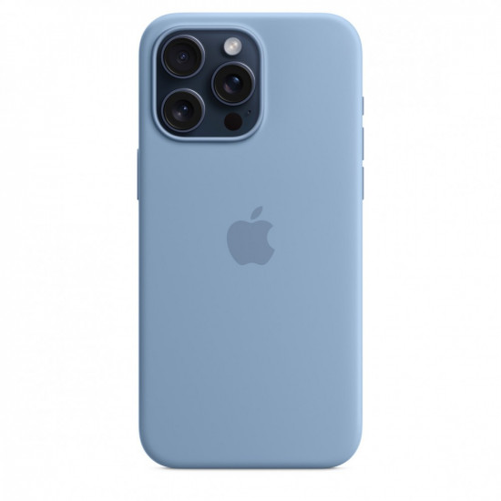 Silicone case with MagSafe for iPhone 15 Pro Max - winter blue