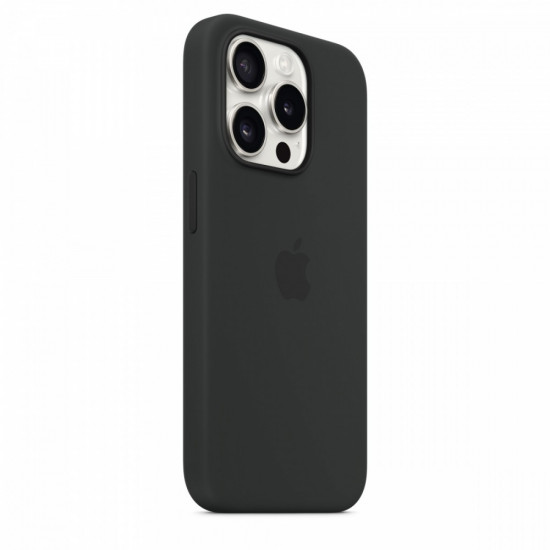 Silicon case with MagSafe for iPhone 15 Pro - black