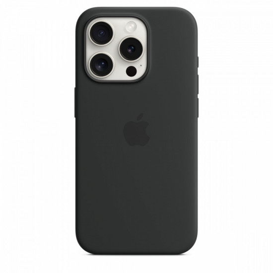 Silicon case with MagSafe for iPhone 15 Pro - black