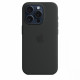 Silicon case with MagSafe for iPhone 15 Pro - black