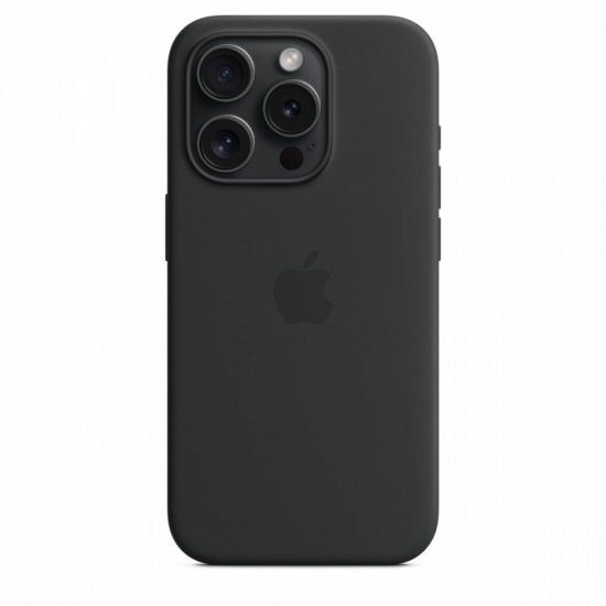 Silicon case with MagSafe for iPhone 15 Pro - black