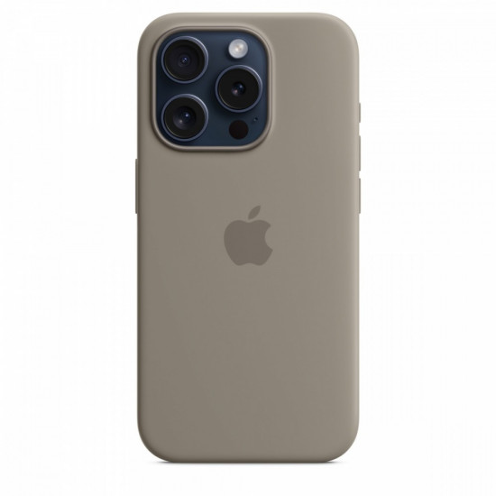 Silicon case with MagSafe for iPhone 15 Pro - clay