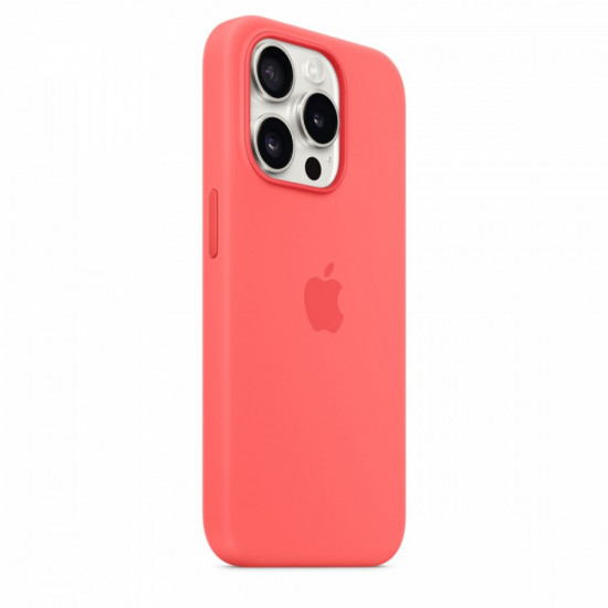 Silicon case with MagSafe for iPhone 15 Pro - guava