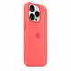 Silicon case with MagSafe for iPhone 15 Pro - guava