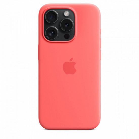 Silicon case with MagSafe for iPhone 15 Pro - guava