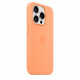 Silicon case with MagSafe for iPhone 15 Pro - orange sorbet