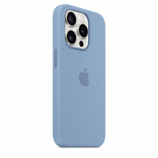 Silicon case with MagSafe for iPhone 15 Pro - winter blue