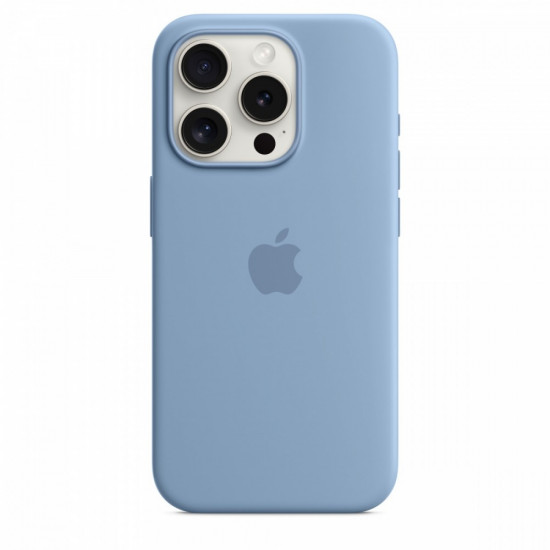 Silicon case with MagSafe for iPhone 15 Pro - winter blue