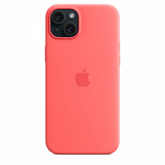 Silicone case with MagSafe for iPhone 15 Plus - guava