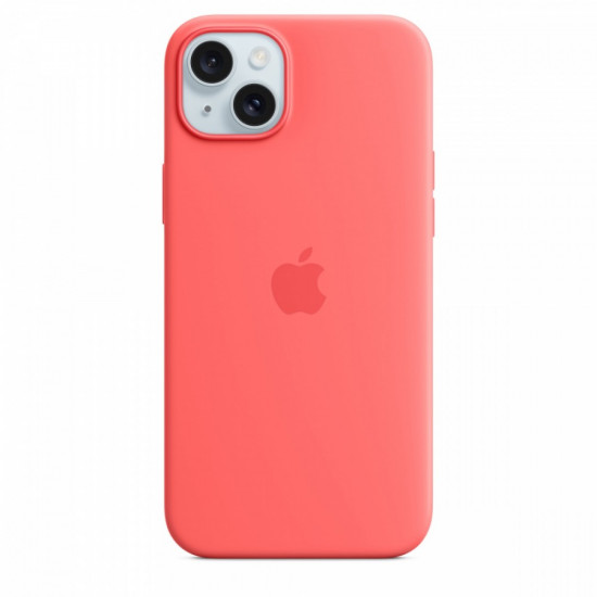 Silicone case with MagSafe for iPhone 15 Plus - guava