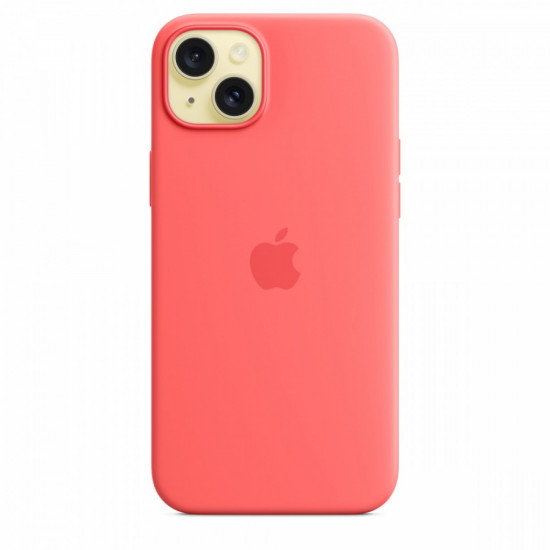 Silicone case with MagSafe for iPhone 15 Plus - guava