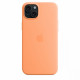 Silicone case with MagSafe for iPhone 15 Plus - orange sorbet