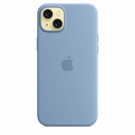 Silicone case with MagSafe for iPhone 15 Plus - winter blue