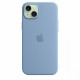 Silicone case with MagSafe for iPhone 15 Plus - winter blue