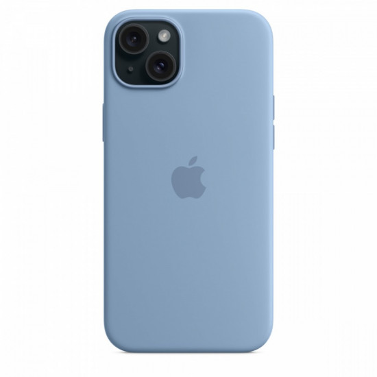 Silicone case with MagSafe for iPhone 15 Plus - winter blue