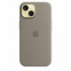 Silicone case with MagSafe for iPhone 15 - clay