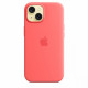 Silicone case with MagSafe for iPhone 15 - guava