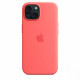 Silicone case with MagSafe for iPhone 15 - guava