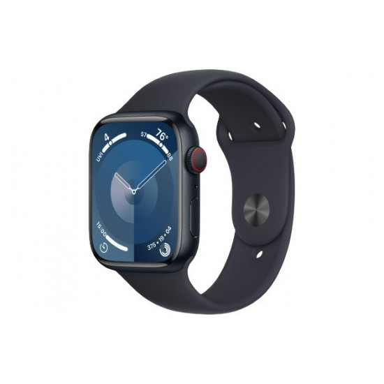 Watch Series 9 GPS + Cellular 45mm Midnight Aluminium Case with Midnight Sport Band - M/L