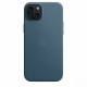 FineWoven fabric case with MagSafe for iPhone 15 Plus - pacific blue