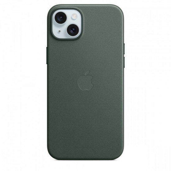 FineWoven fabric case with MagSafe for iPhone 15 Plus - evergreen