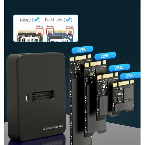 Docking station cesktop USB-C M.2 SATA NVME