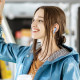 Bluetooth headphones 5.3 T85 ENC TWS Blue