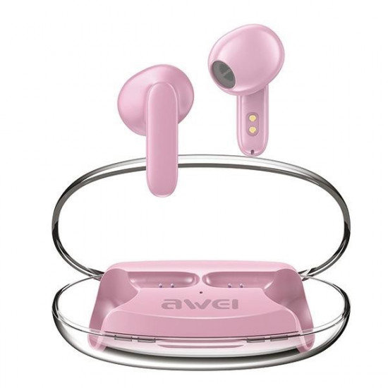 Bluetooth Headphones 5.3 T85 ENC TWS pink